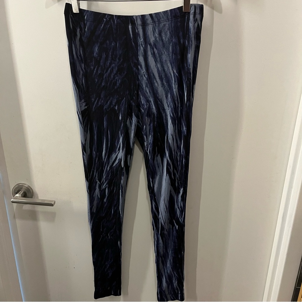 VIVIENNE Vivienne Tam Blue Swirled Mesh Leggings Size Medium - Picture 1 of 5